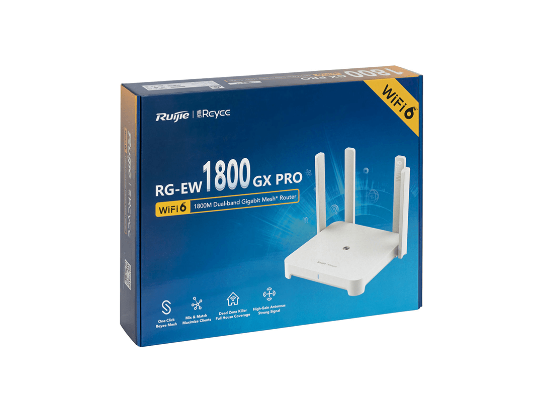 Ruijie RG-EW1800GX PRO WiFi 6 Dual-Band Gigabit Mesh Router in Qatar Ruijie RG-EW1800GX PRO WiFi 6 Dual-Band Gigabit Mesh Router in Qatar